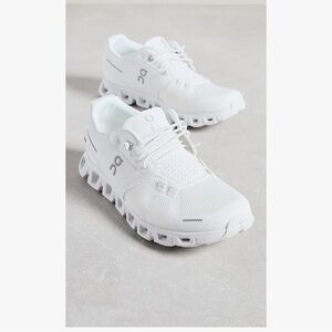 On Running Cloud 5 White Athletic Shoes Women